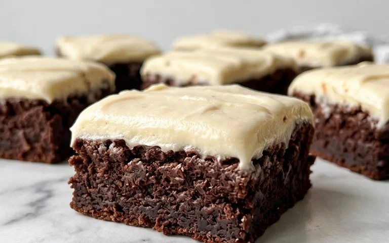 Zucchini Brownies with 1 minute Frosting!
